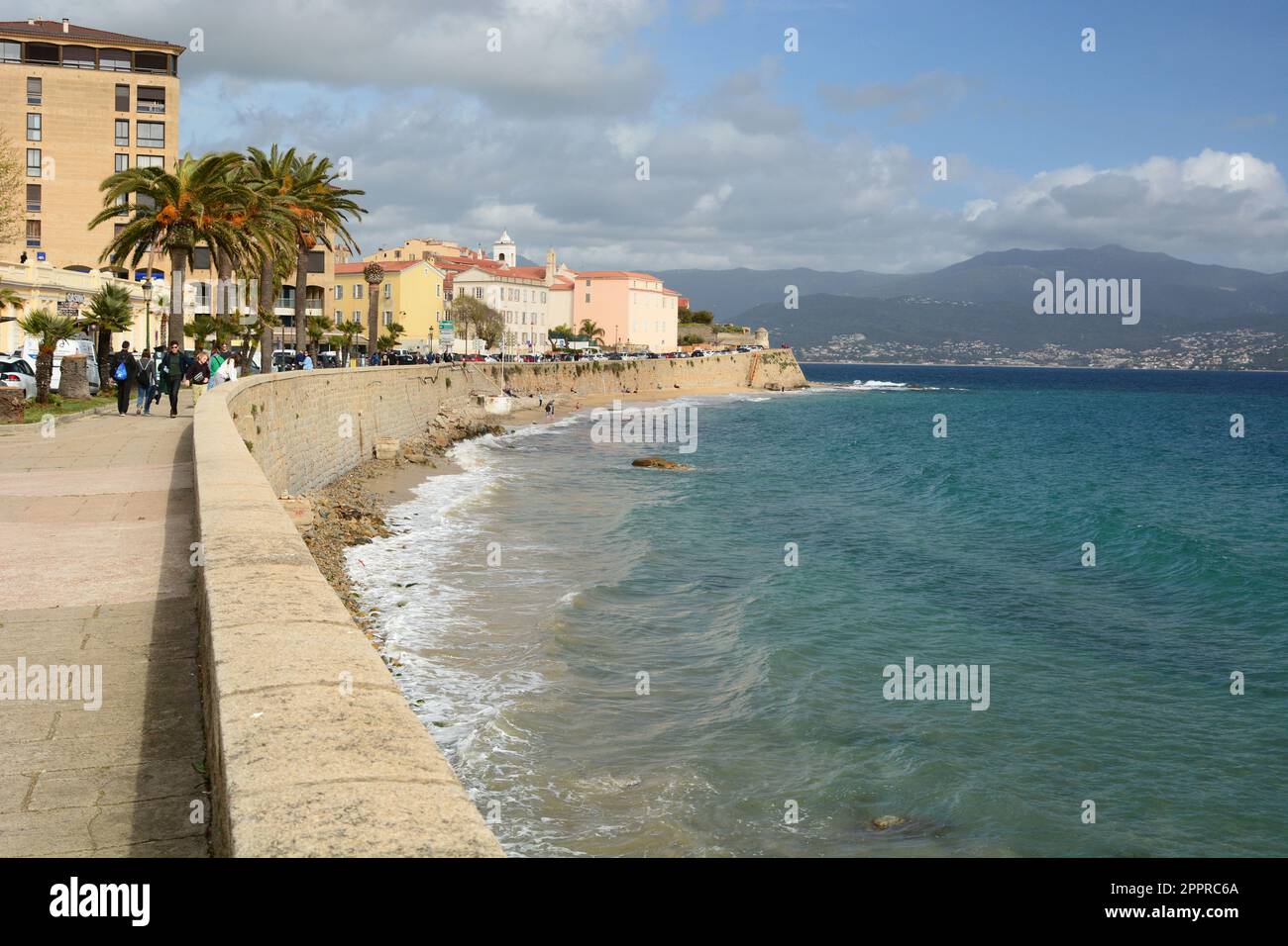 Saint Francois beach. Ajaccio. Corsica. France Stock Photo