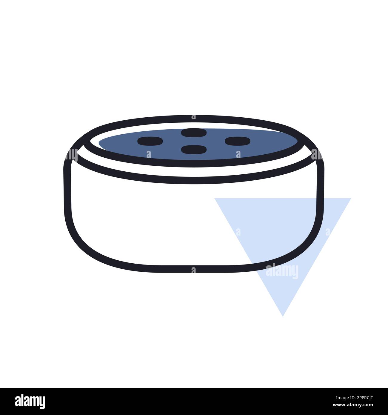 Small smart speaker with voice recognition icon Stock Vector
