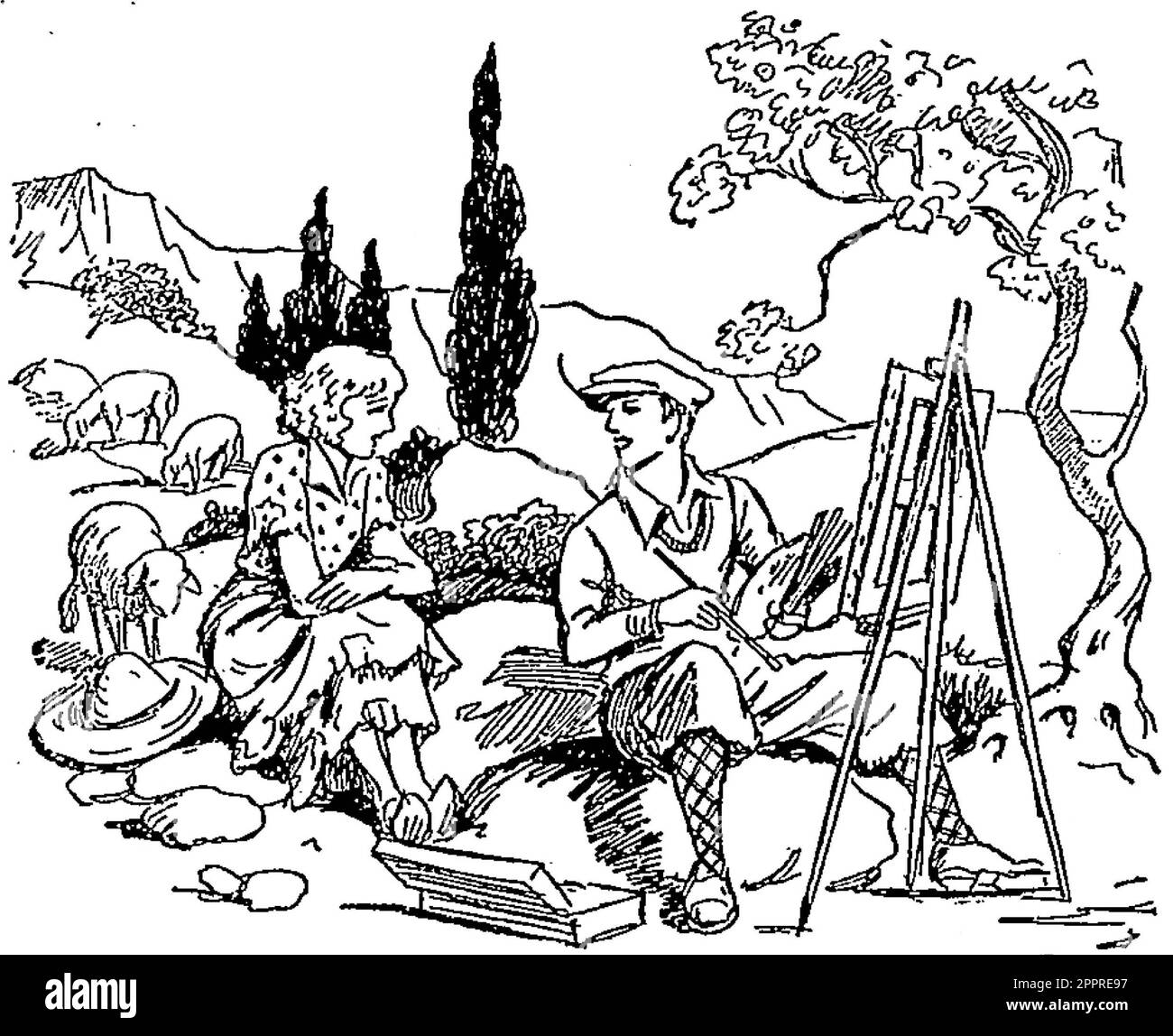 Characters - couples Stock Photo - Alamy