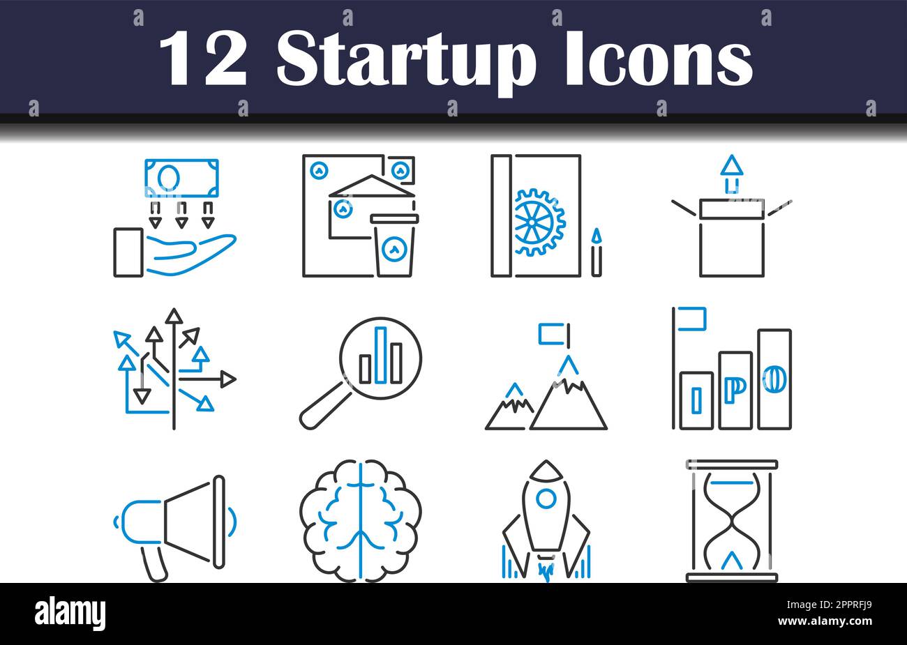 Startup Icon Set Stock Vector Image & Art - Alamy