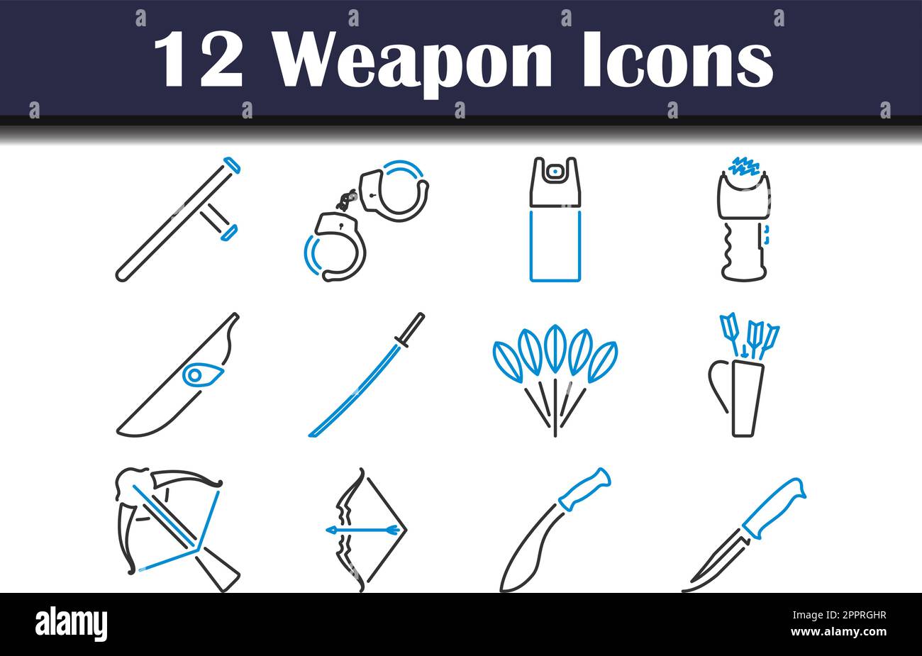 Weapon Icon Set Stock Vector Image & Art - Alamy