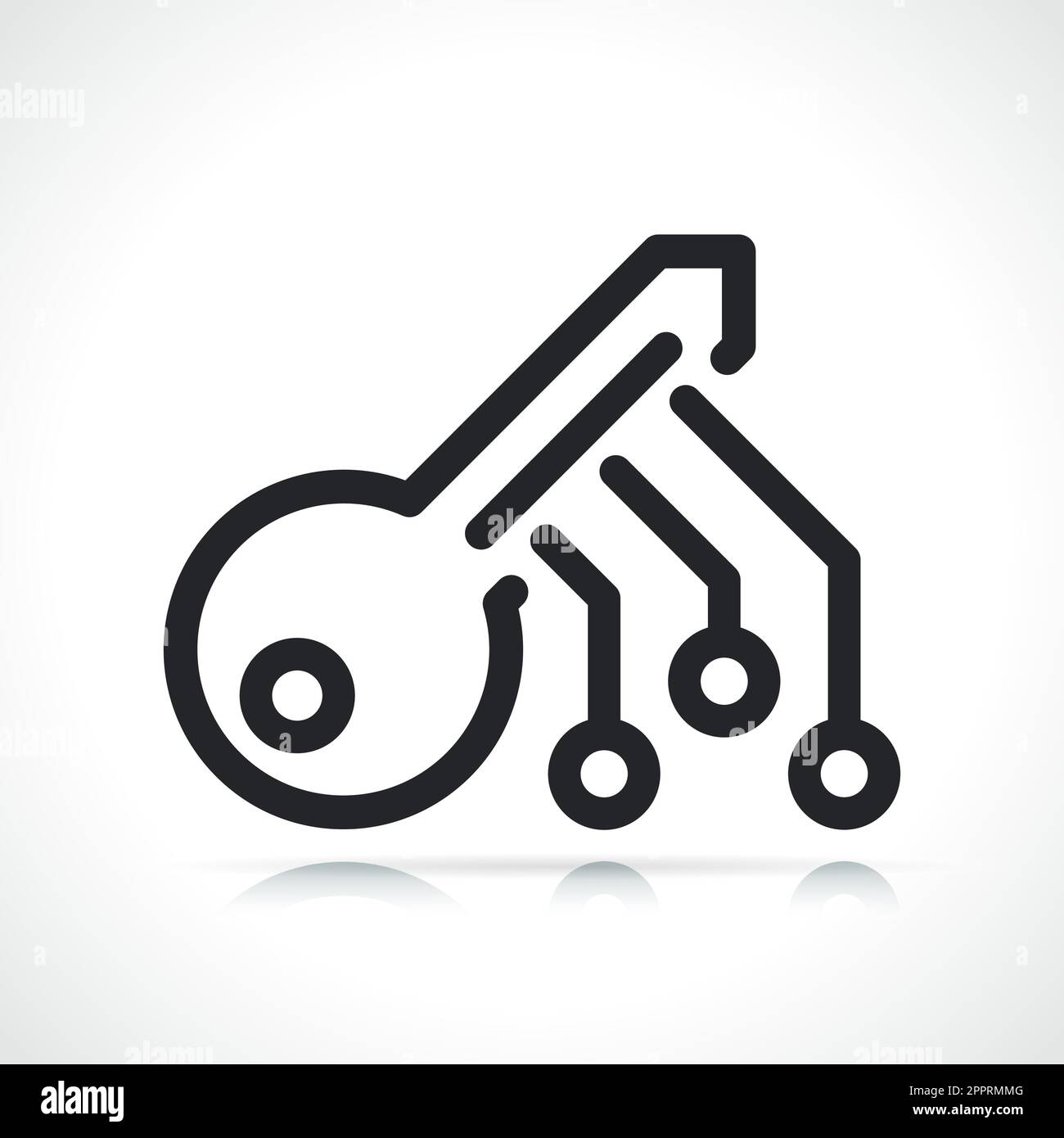 digital encryption key line icon Stock Vector Image & Art - Alamy