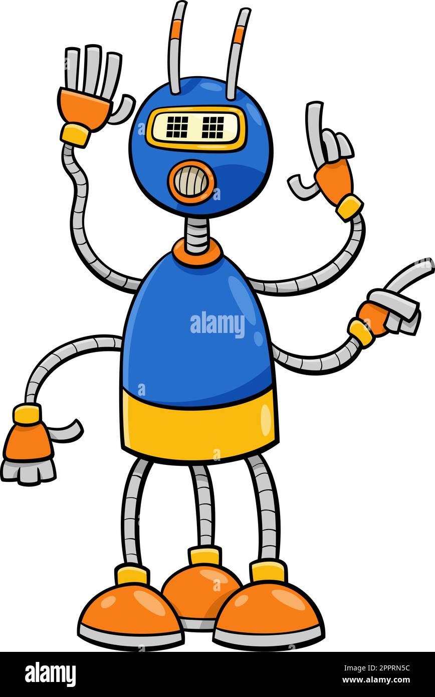 cartoon robot or droid comic fantasy character Stock Vector Image & Art ...