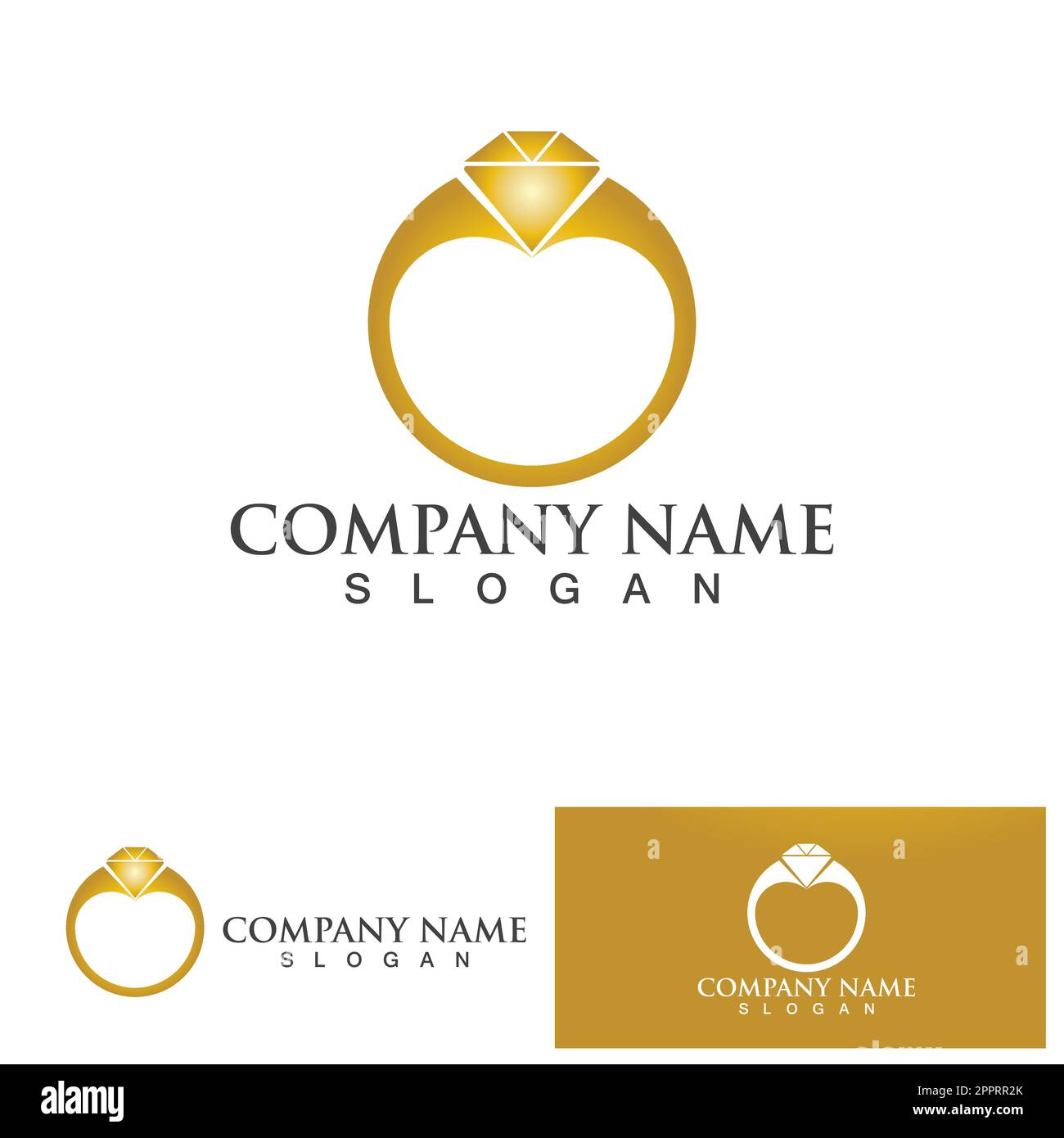 Diamond Ring Jewelry Logo Design Illustration Stock Vector - Illustration  of business, gemstone: 212643595