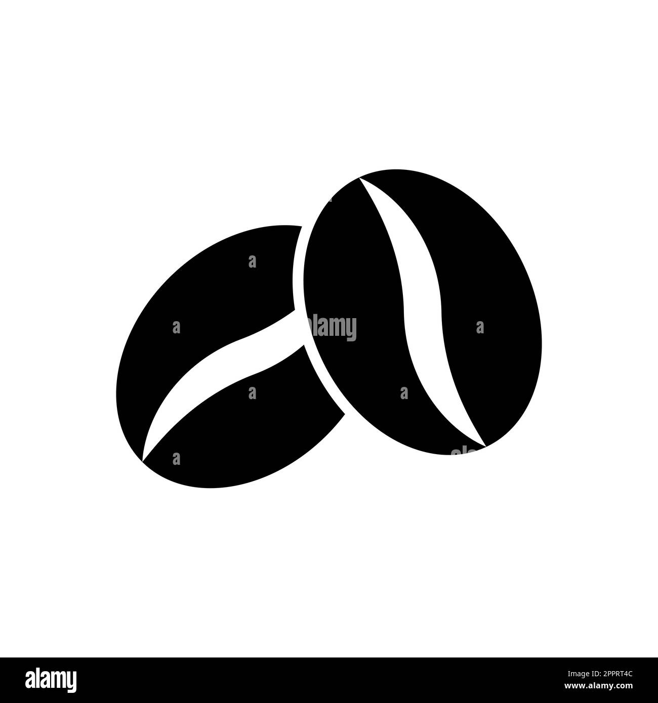 Coffee beans black vector icon on white background Stock Vector Image ...