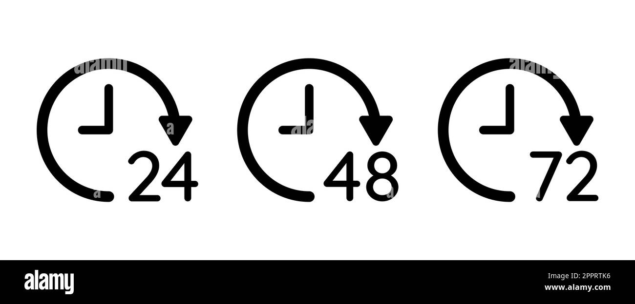 Clock set vector icon on white background Stock Vector Image & Art - Alamy