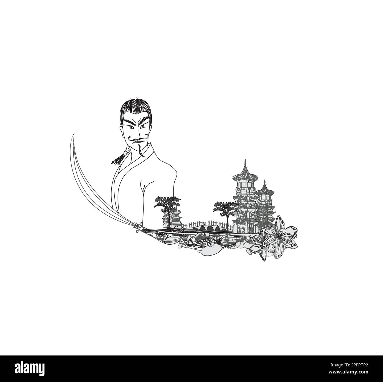 Samurai Black and White Stock Photos & Images - Alamy