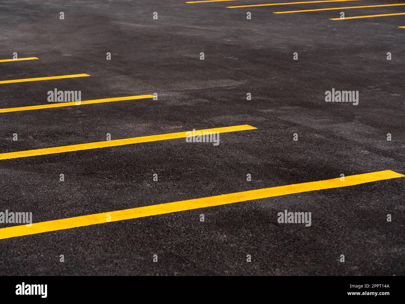 Parking lot for motorcycle and bicycle with yellow line background