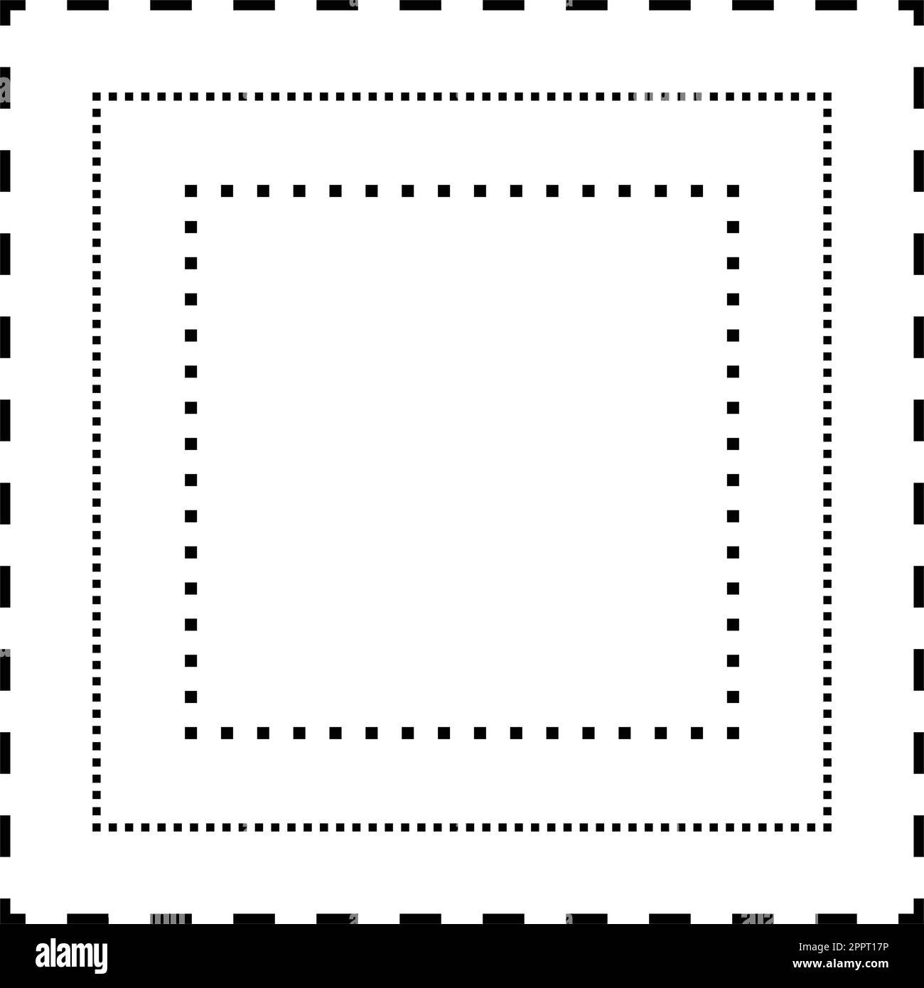 Tracing square shape lines element for preschool, kindergarten and ...