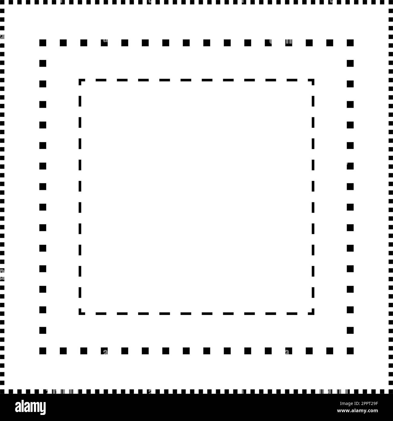 Tracing square shape lines element for preschool, kindergarten and ...