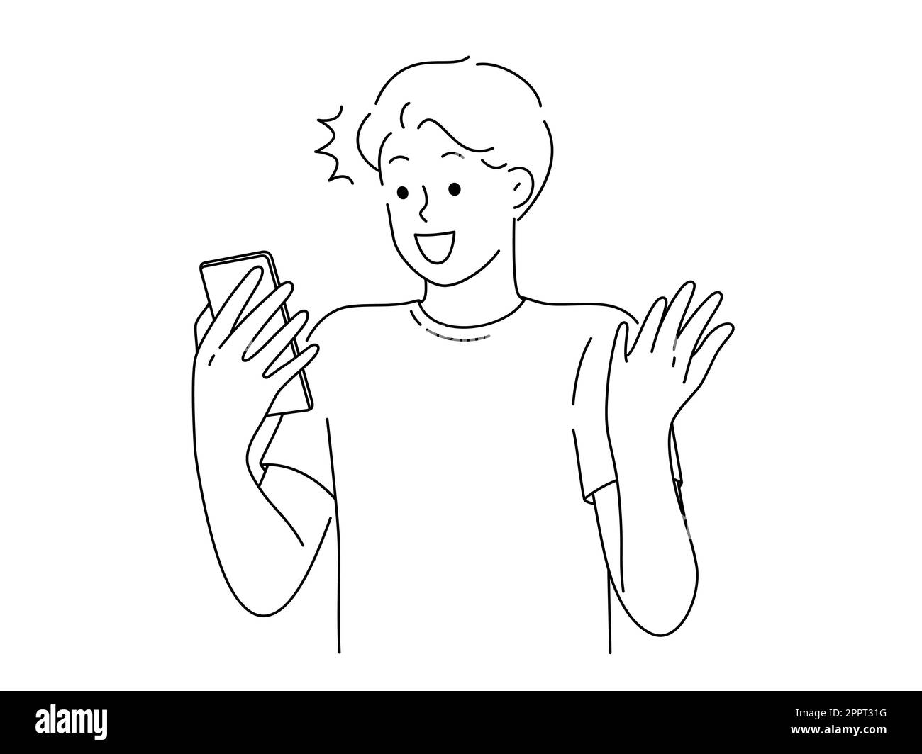 Young man stunned surprised Black and White Stock Photos & Images Alamy