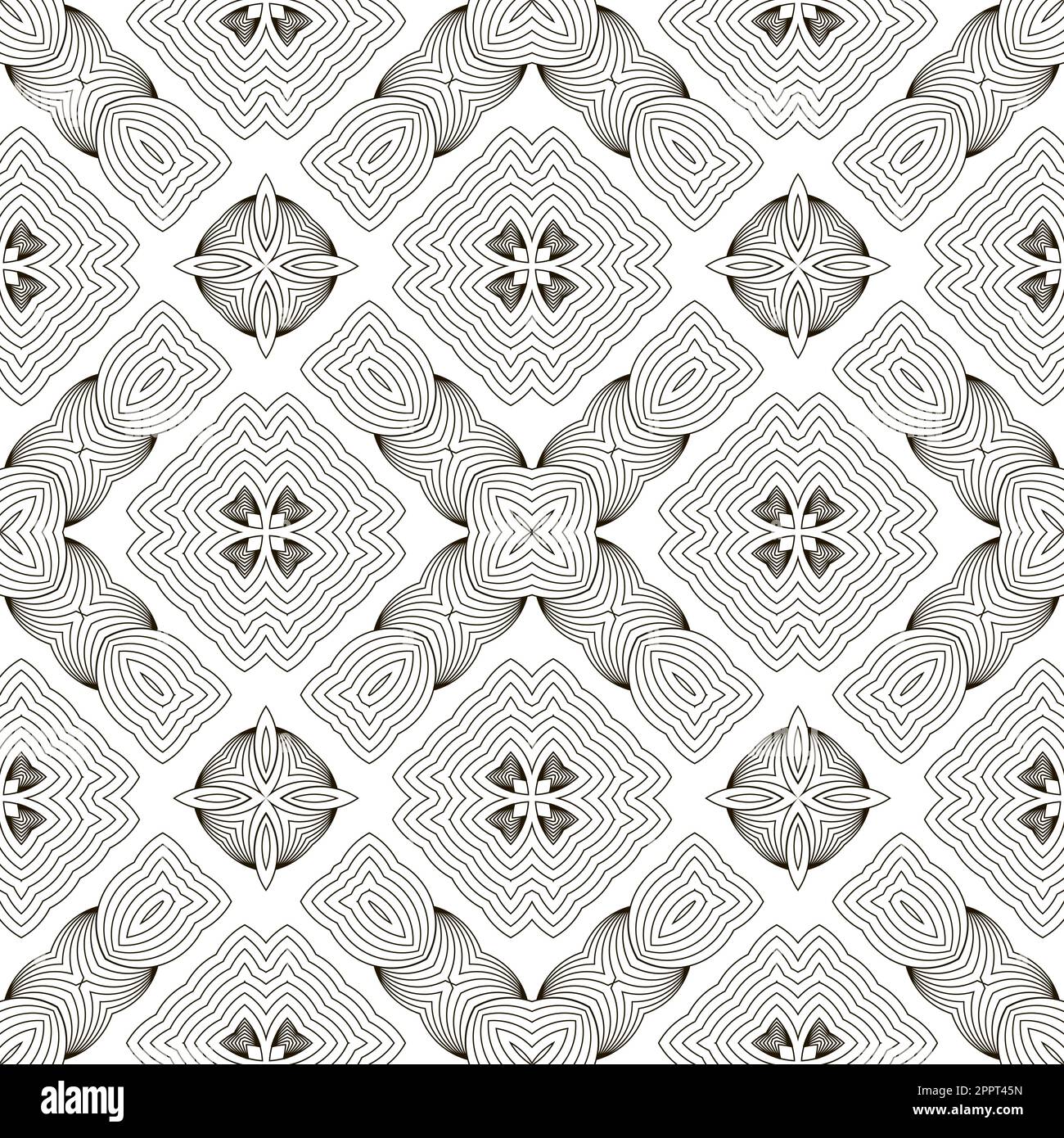Line Icon Seamless Pattern Isolated on White Background Stock Vector ...