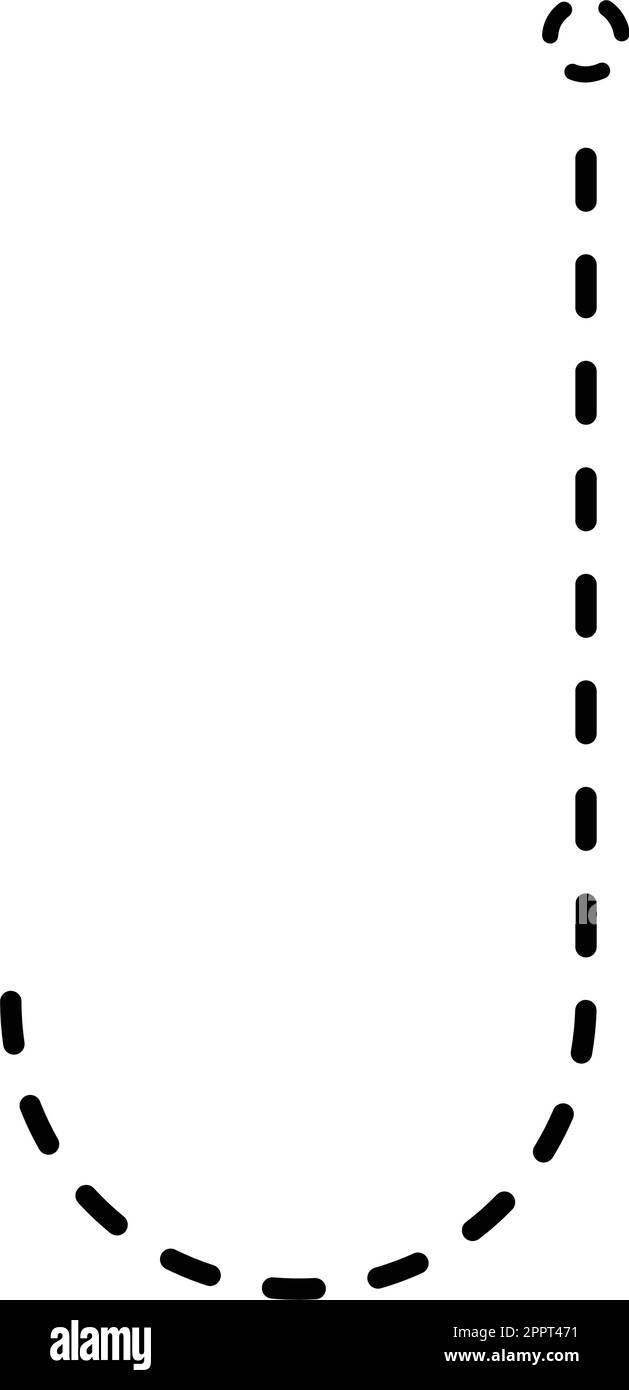 Tracing Alphabet lowercase small letter j prewriting dotted line ...