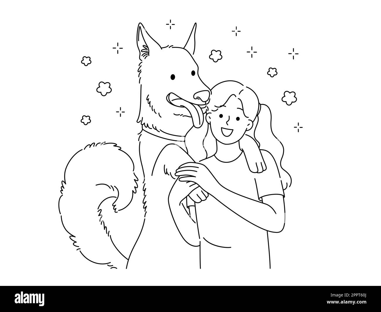 Animal hugging pet Black and White Stock Photos & Images Alamy