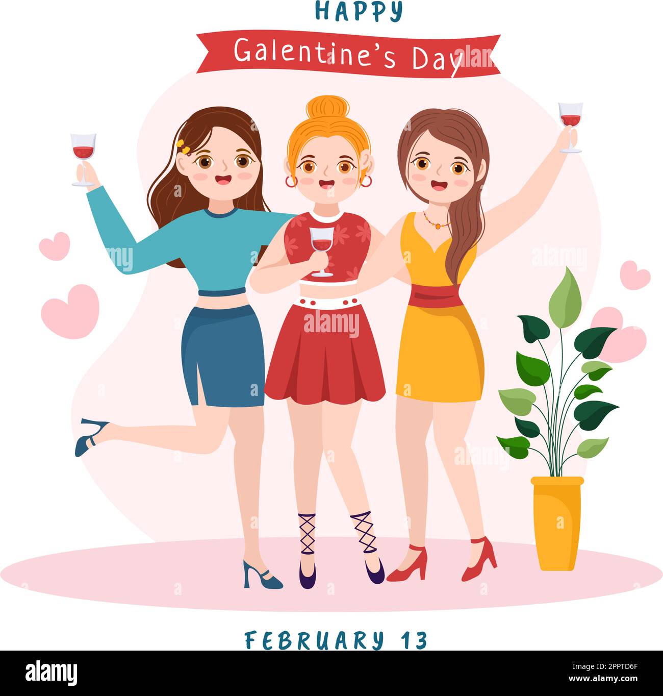 Happy Galentine's Day on February 13th with Celebrating Women