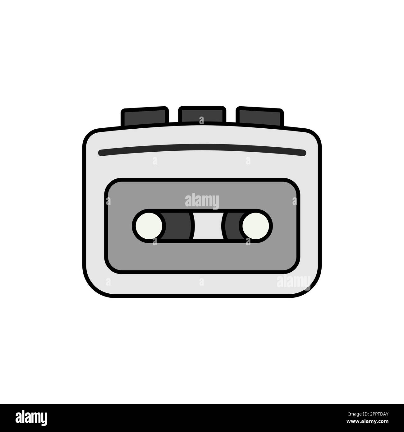 Cassette player vector greyscale icon Stock Vector Image & Art - Alamy