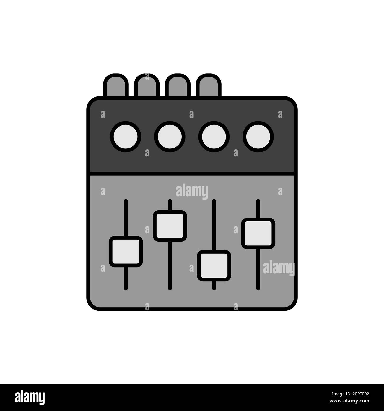 Mixing console vector greyscale icon Stock Vector Image & Art Alamy