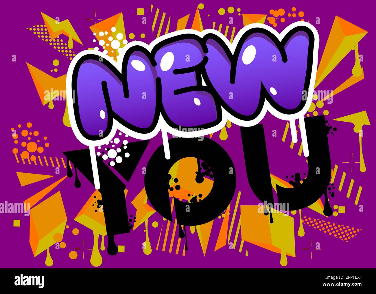 New You. Graffiti tag. New Year resolution Stock Vector Image & Art Alamy