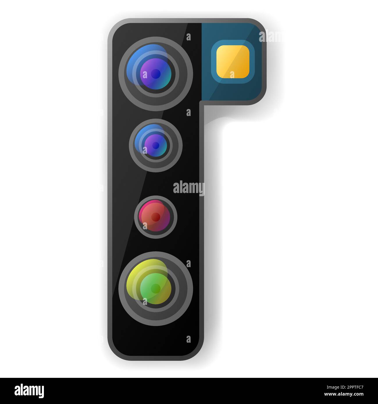 camera smartphone design. three dimensions technology design Stock ...