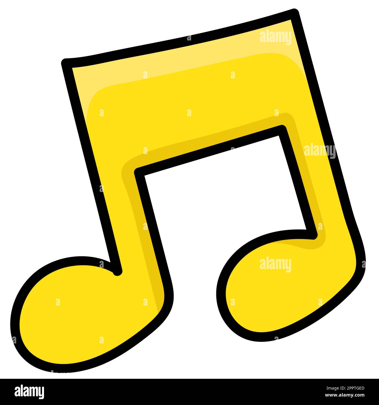 doodle icon notation music melody, doodle icon image kawaii Stock