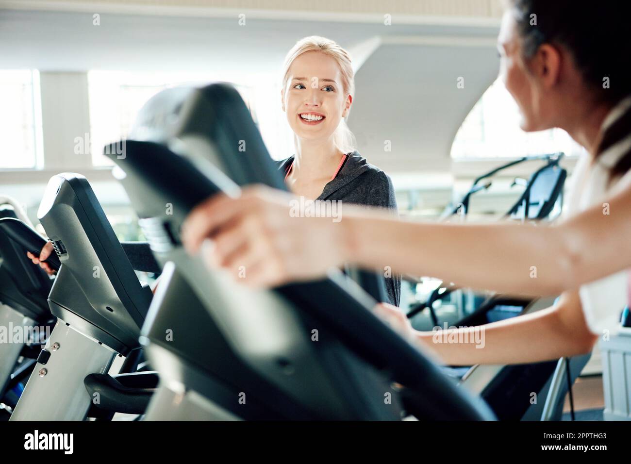 Giving new meaning to the term running mate. attractive young women