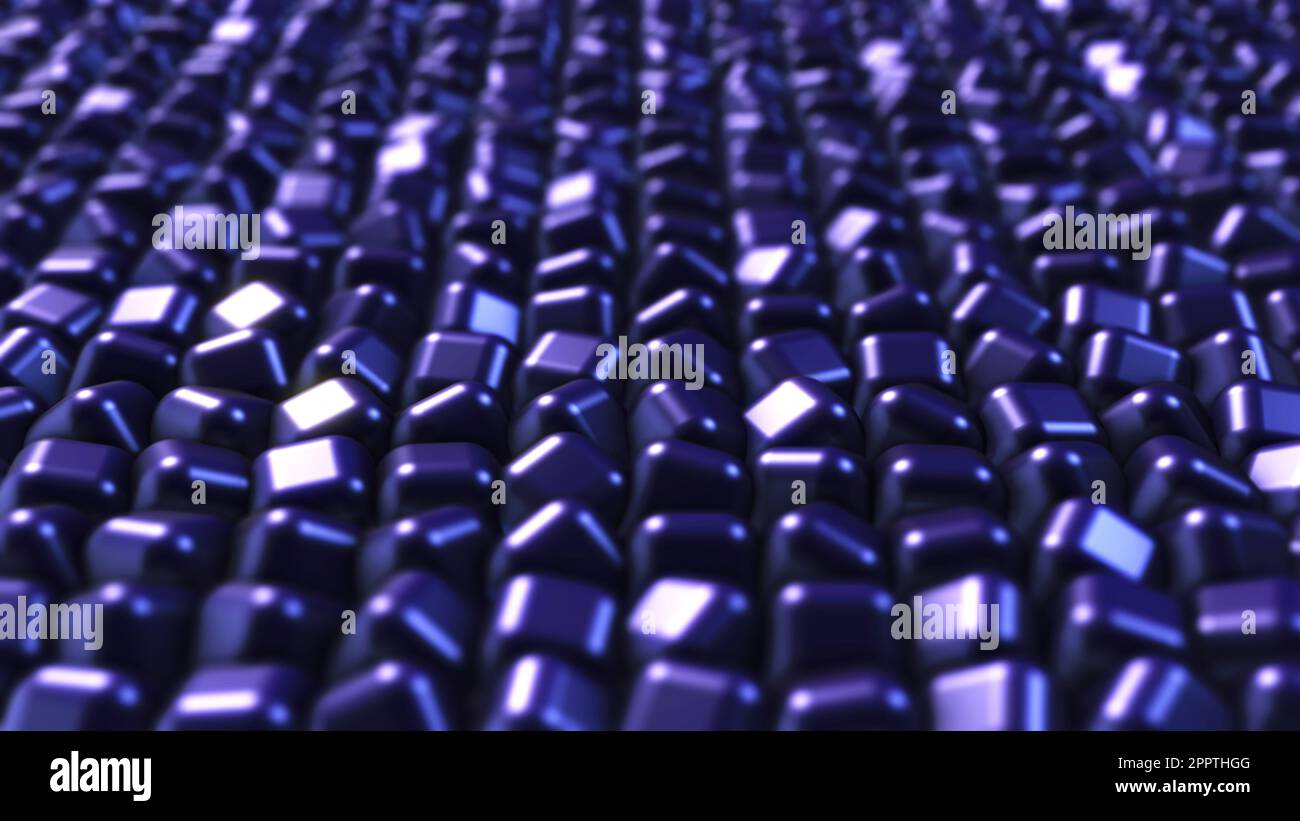 Abstract 3d cubes in grid background Stock Photo