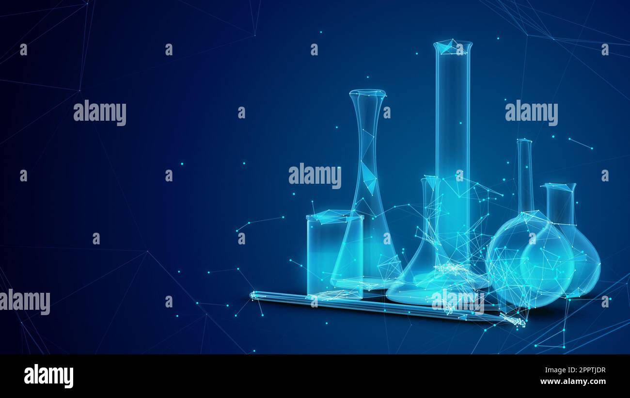 Modern Science Laboratory Apparatus Abstract Plexus Stock Photo Alamy