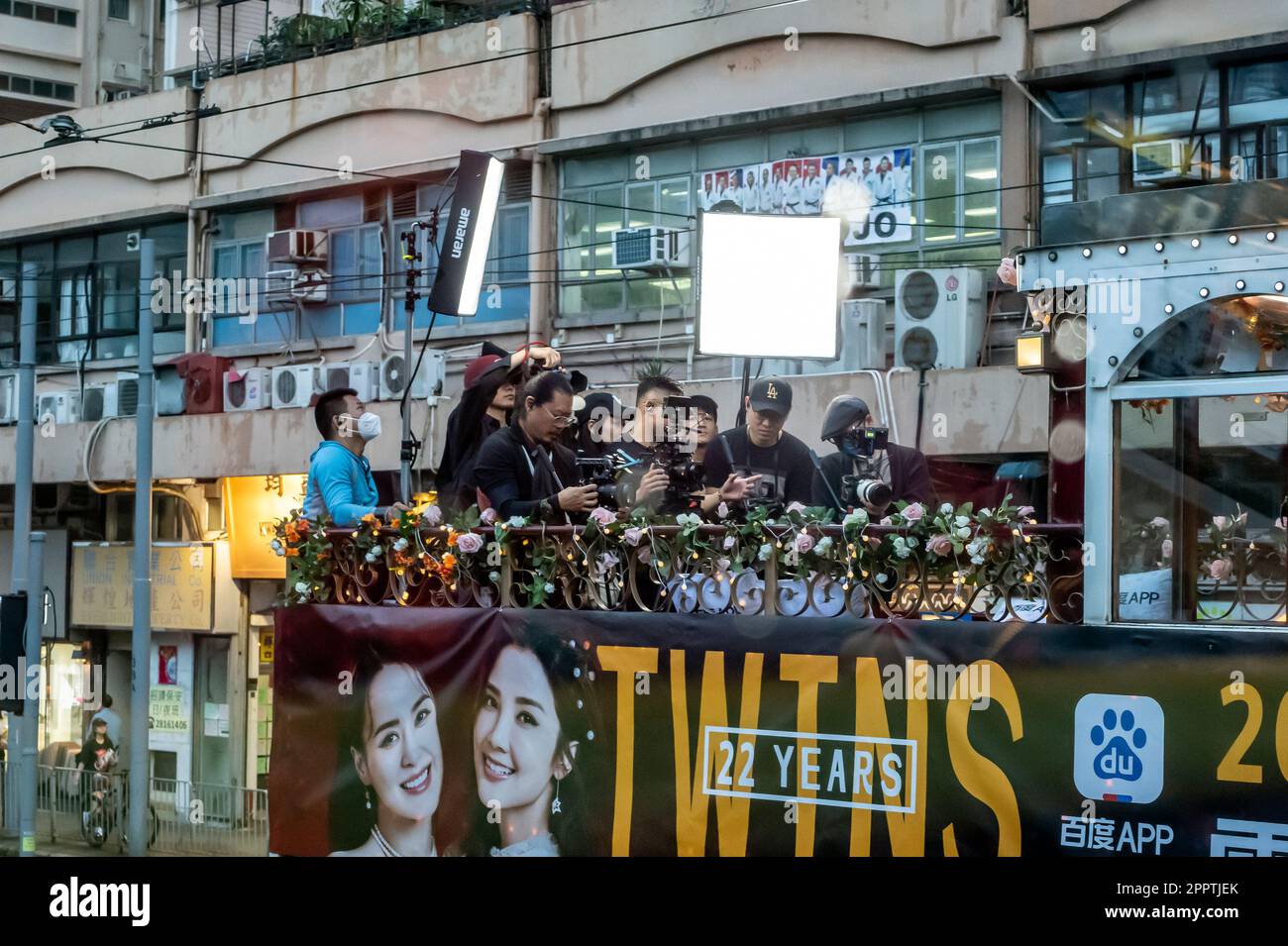 Asian movie being filmed, Hong Kong, China Stock Photo Alamy