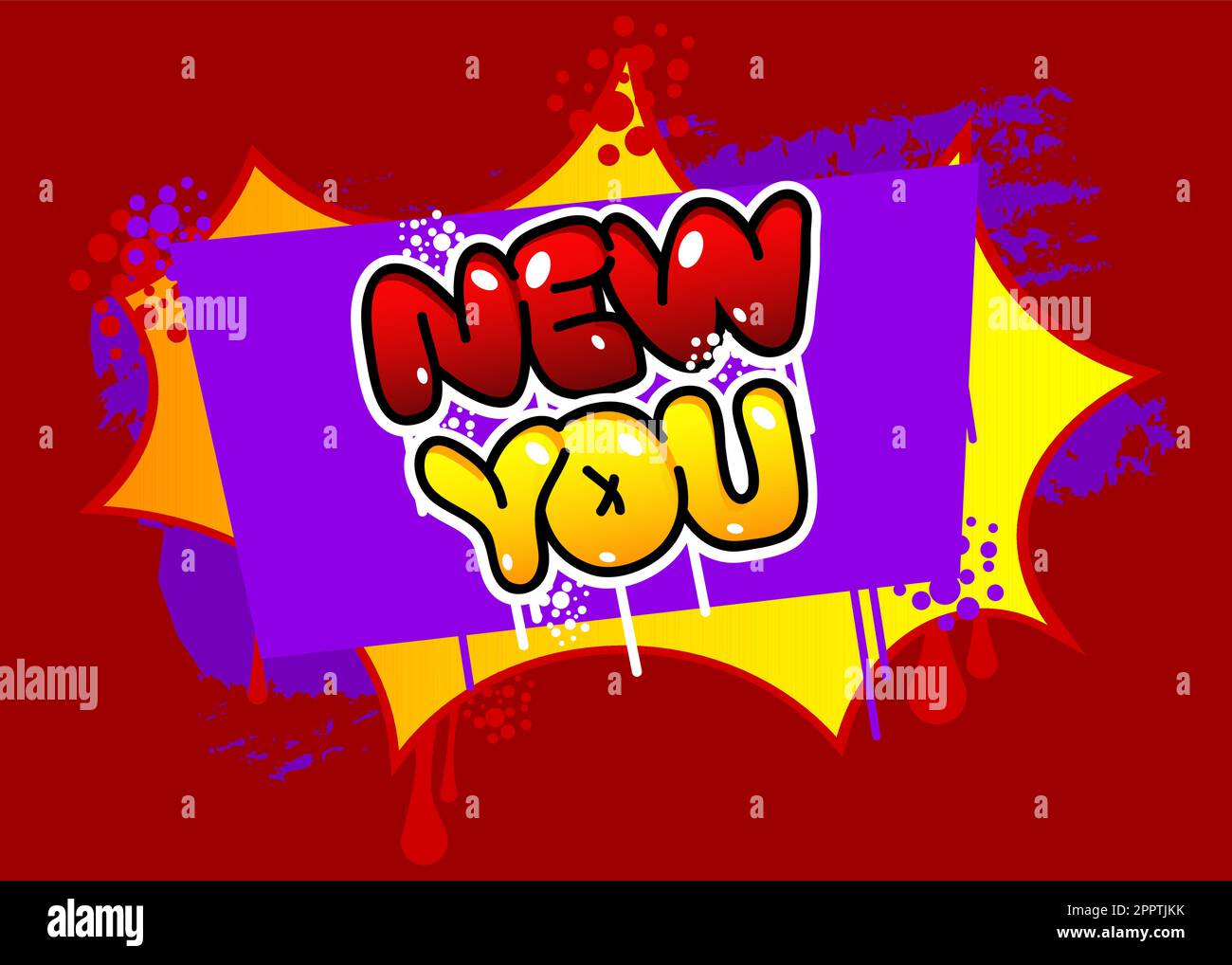 New You. Graffiti tag. New Year resolution Stock Vector Image & Art Alamy