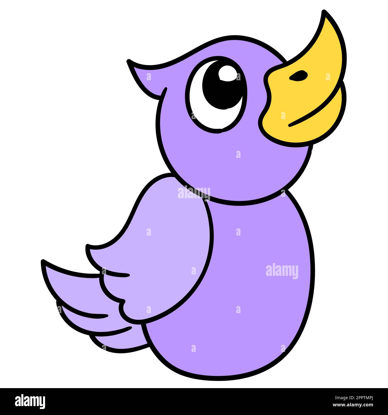 cute purple duckling emoticon, doodle icon image Stock Vector Image \u0026 Art -  Alamy, image size:1300x1390