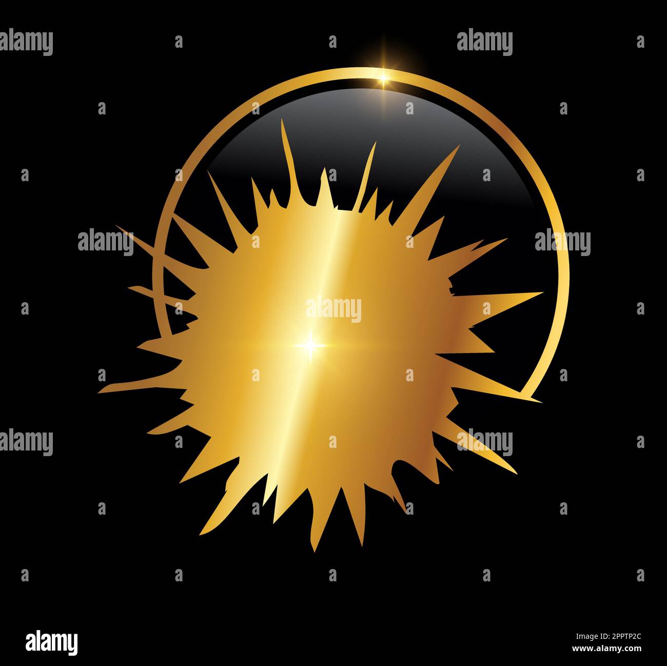 Gold paint circle hi-res stock photography and images - Alamy