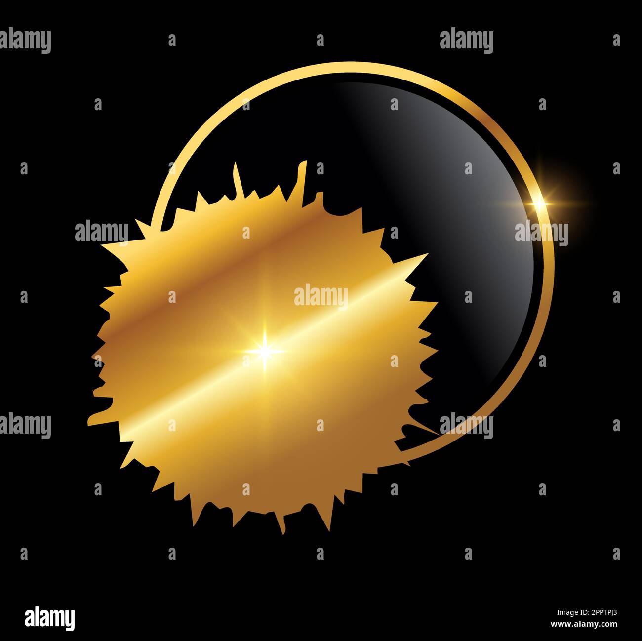 Golden Splash Paint Logo Vector Icon Stock Vector Image & Art - Alamy