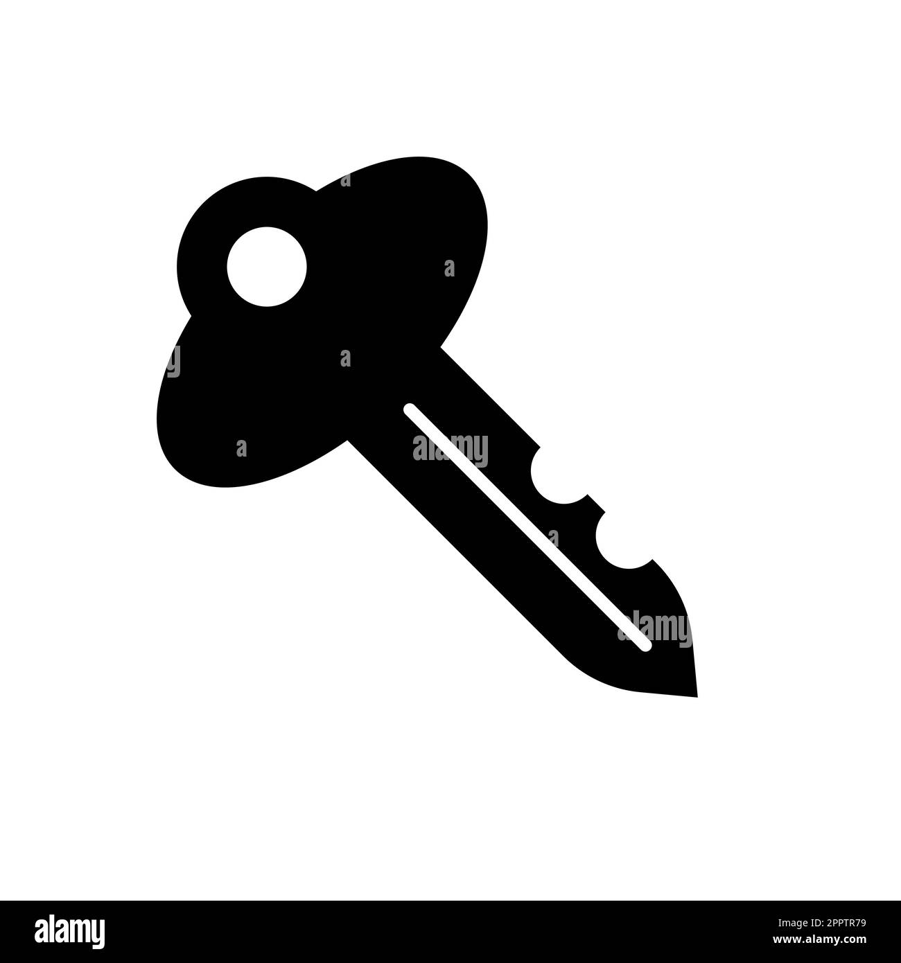 Key black vector icon isolated on white background Stock Vector Image ...