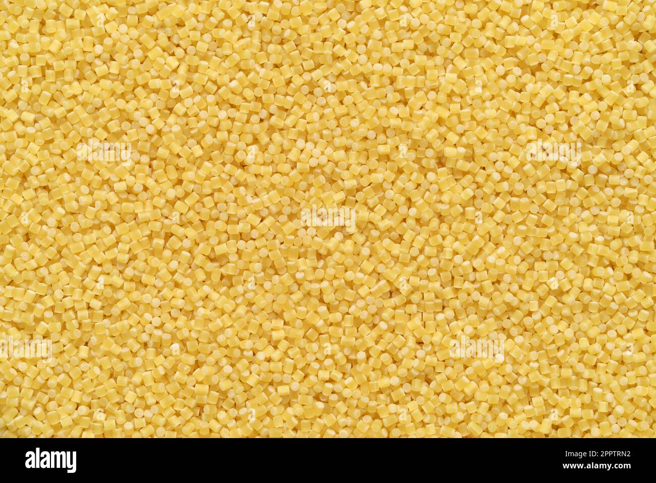 Small Piombino pasta for soup texture or background. Stock Photo