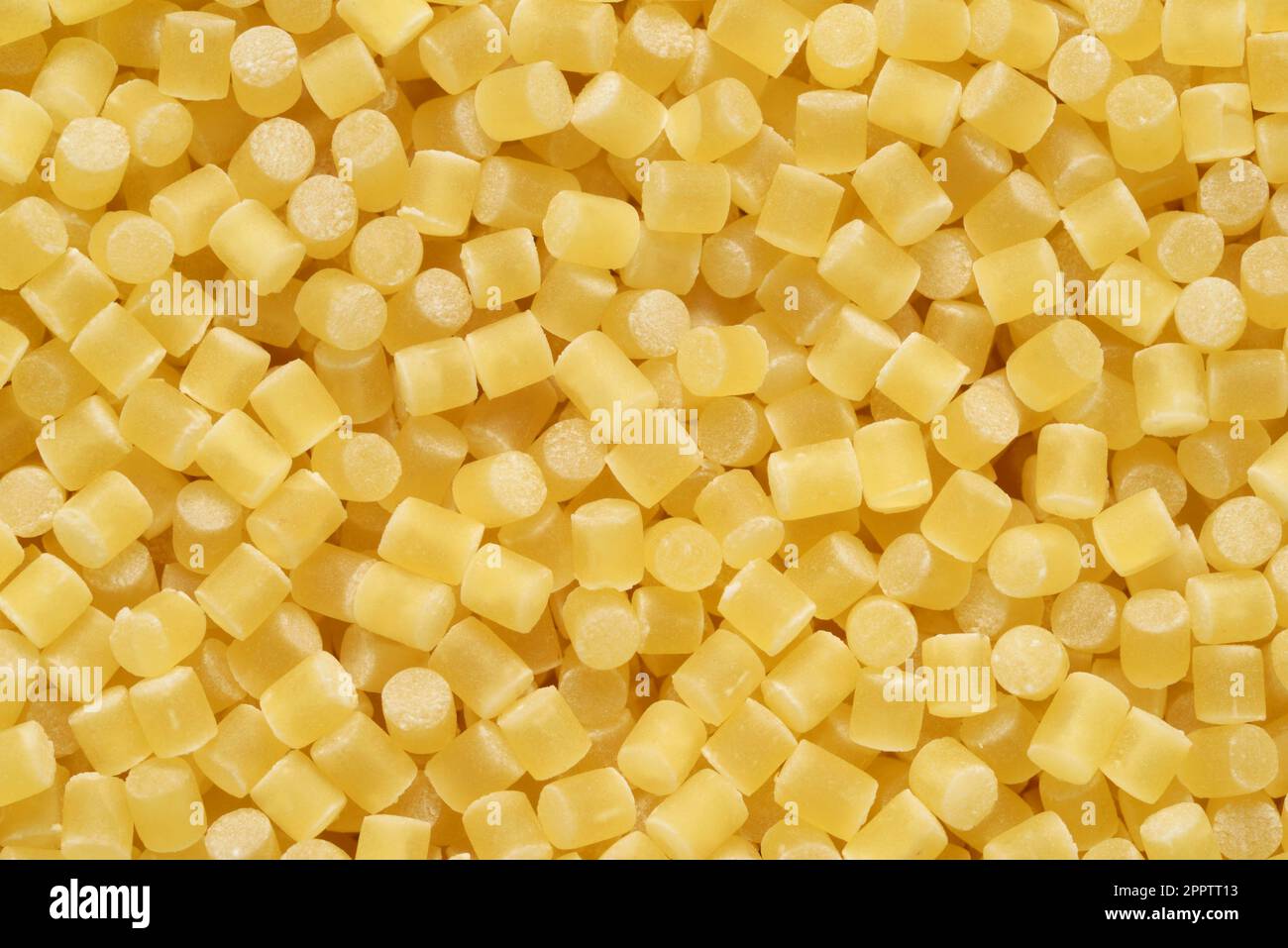 Small Piombino pasta for soup texture or background. Stock Photo