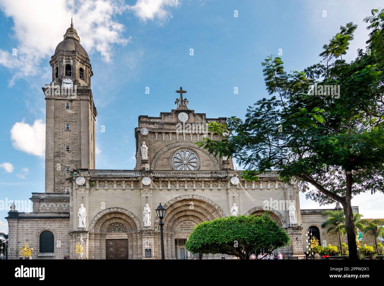 The Minor Basilica and Metropolitan Cathedral of the Immaculate Conception,front view and main entrance,inside the historic walled city, within today' Stock Photo