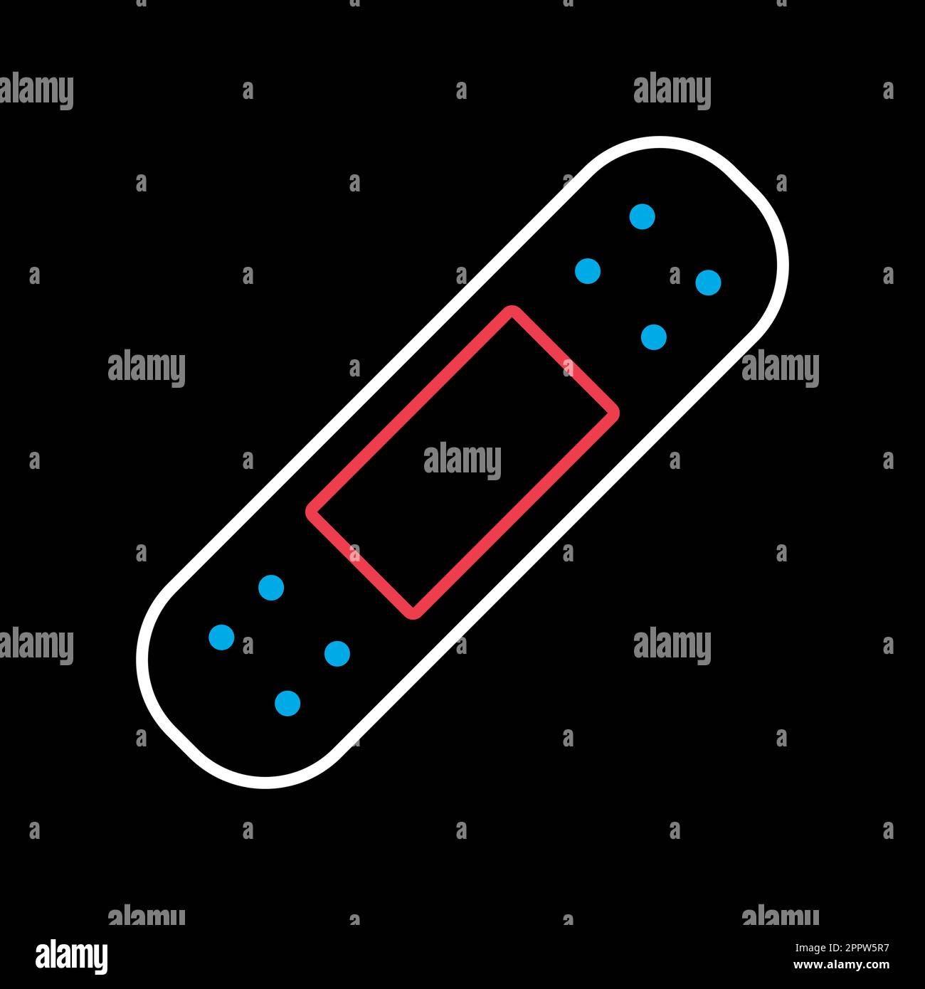 Plaster dark band aid Stock Vector Images - Alamy