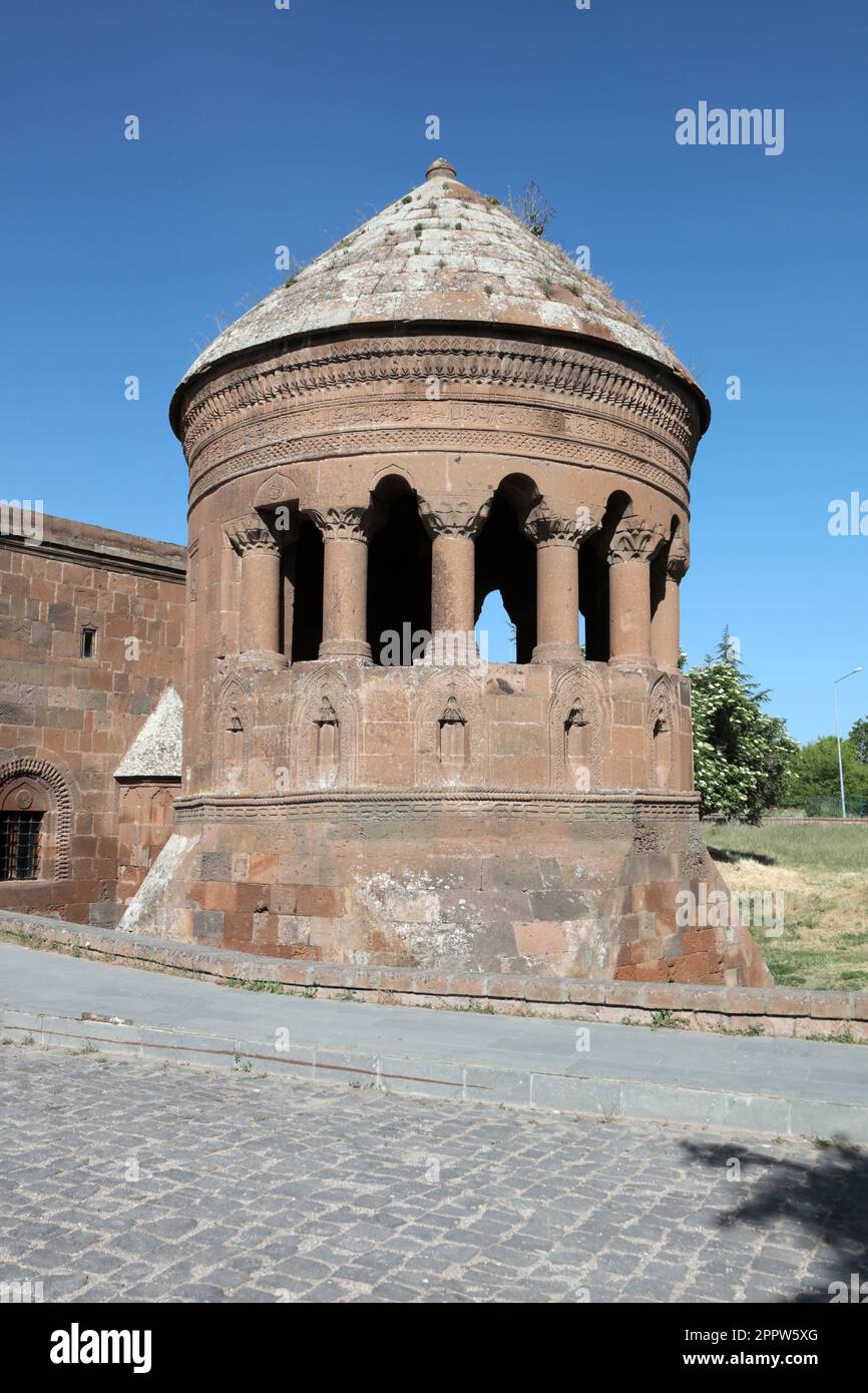Emir Bayindir Tomb is located in Ahlat district. The tomb was built in 1477 by Bayindir ibn Rustem. Stock Photo