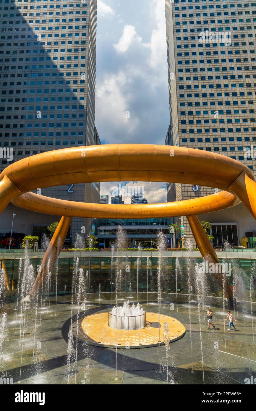 The Suntec City Mall and The Fountain of Wealth in Singapore. The