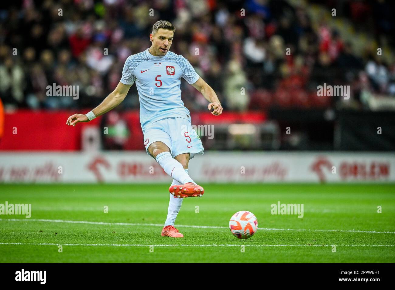 WARSAW, POLAND - MARCH 27, 2023: European qualifiers EURO 2024 gropu ...