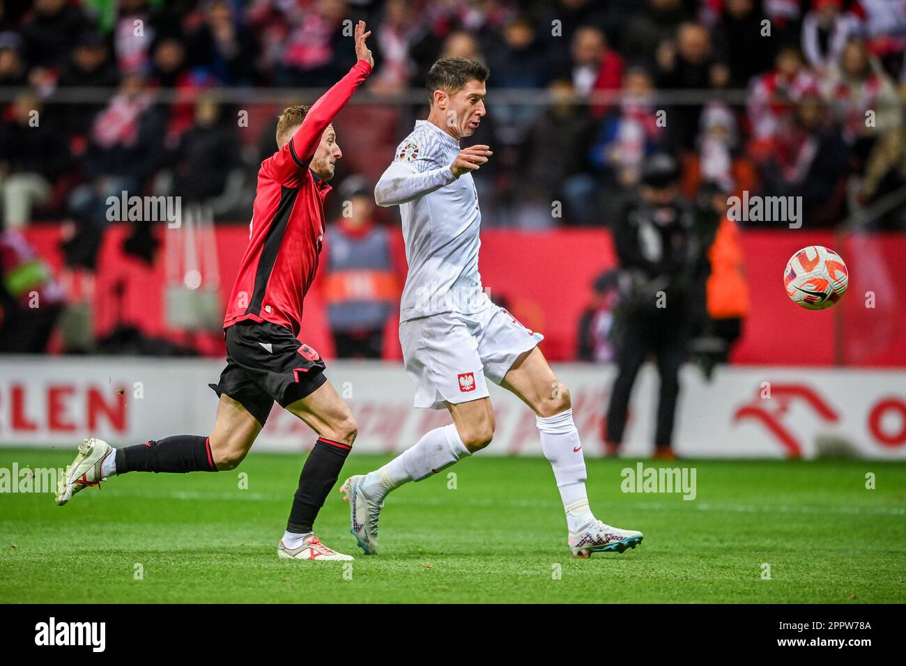 WARSAW, POLAND MARCH 27, 2023 European qualifiers EURO 2024 gropu stage Poland Albania o/p