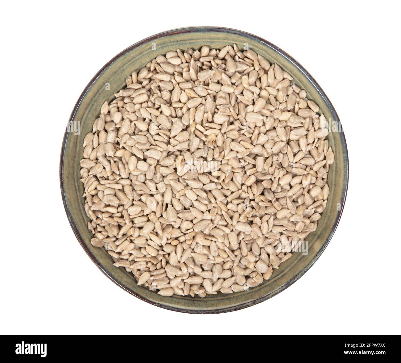 Heap of natural shelled sunflower seeds over a white background Stock ...