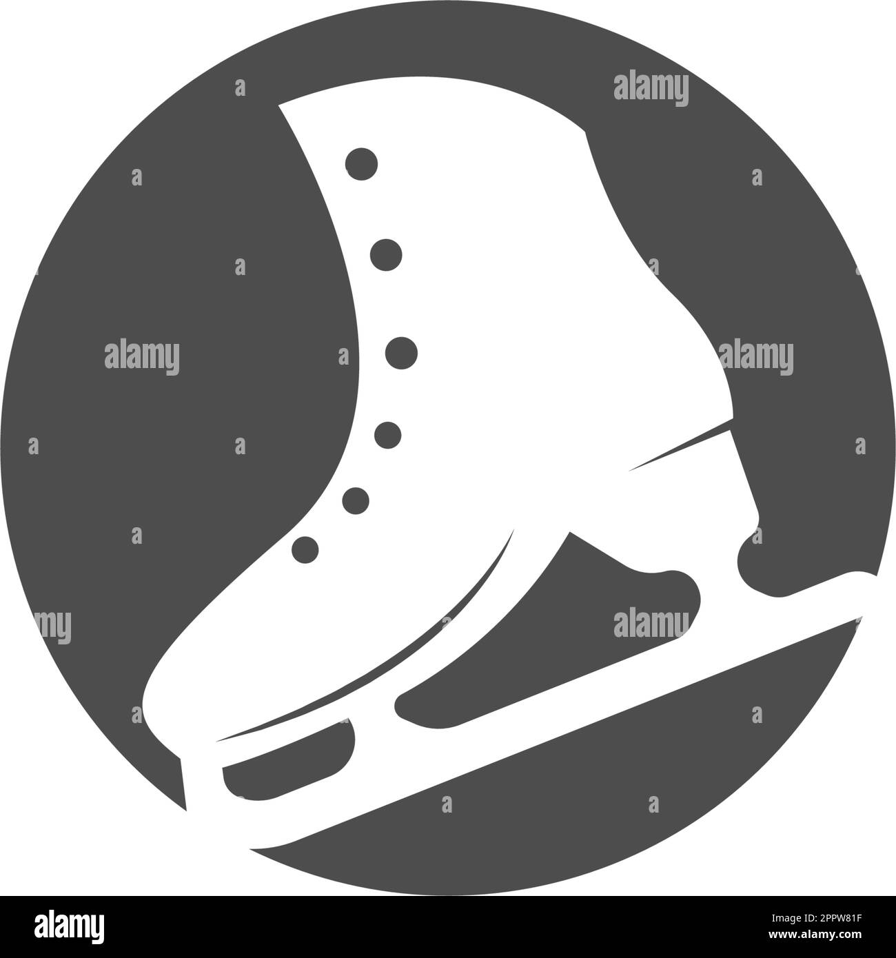 Ice skate shoes icon logo illustration template Stock Vector Image