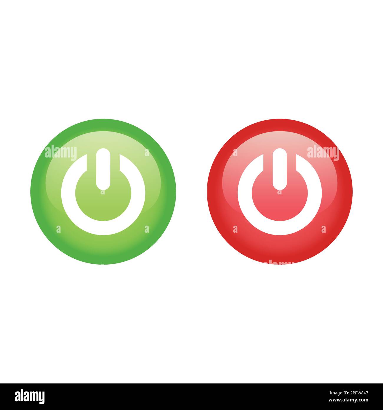 On and off colorful circle vector icon set Stock Vector Image & Art - Alamy