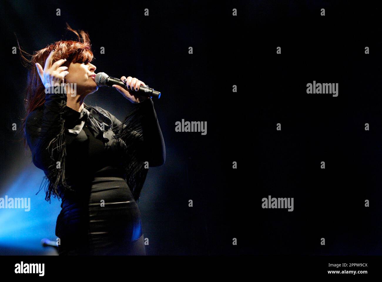 Chrissie Amphlett of the Divinyls performing at Homebake, Australia’s annual outdoor music festival for ‘homegrown’ bands. The Domain, Sydney, Australia. 08.12.07. Stock Photo