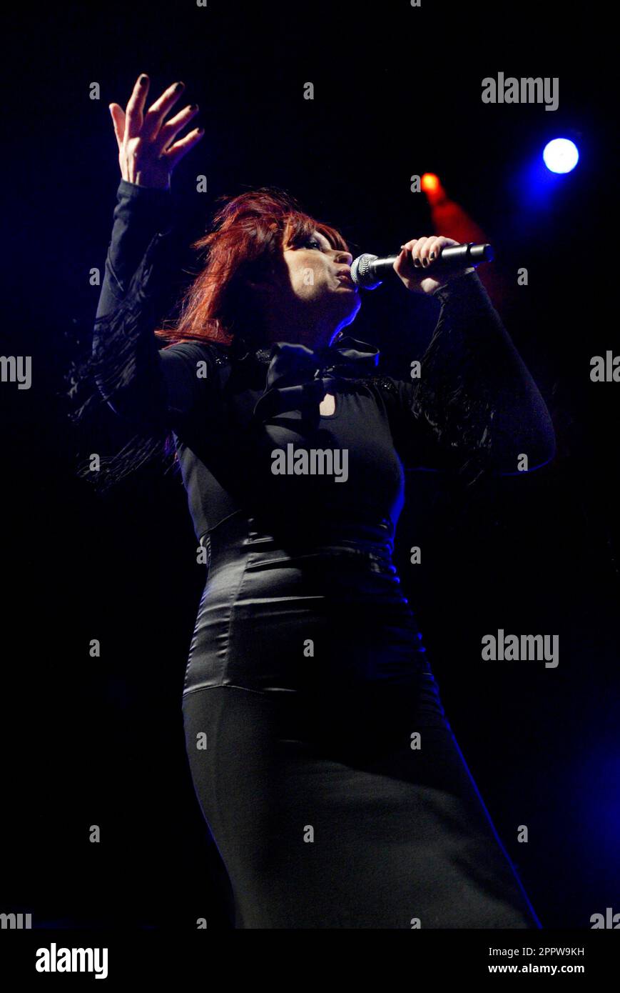 Chrissie Amphlett of the Divinyls performing at Homebake, Australia’s annual outdoor music festival for ‘homegrown’ bands. The Domain, Sydney, Australia. 08.12.07. Stock Photo