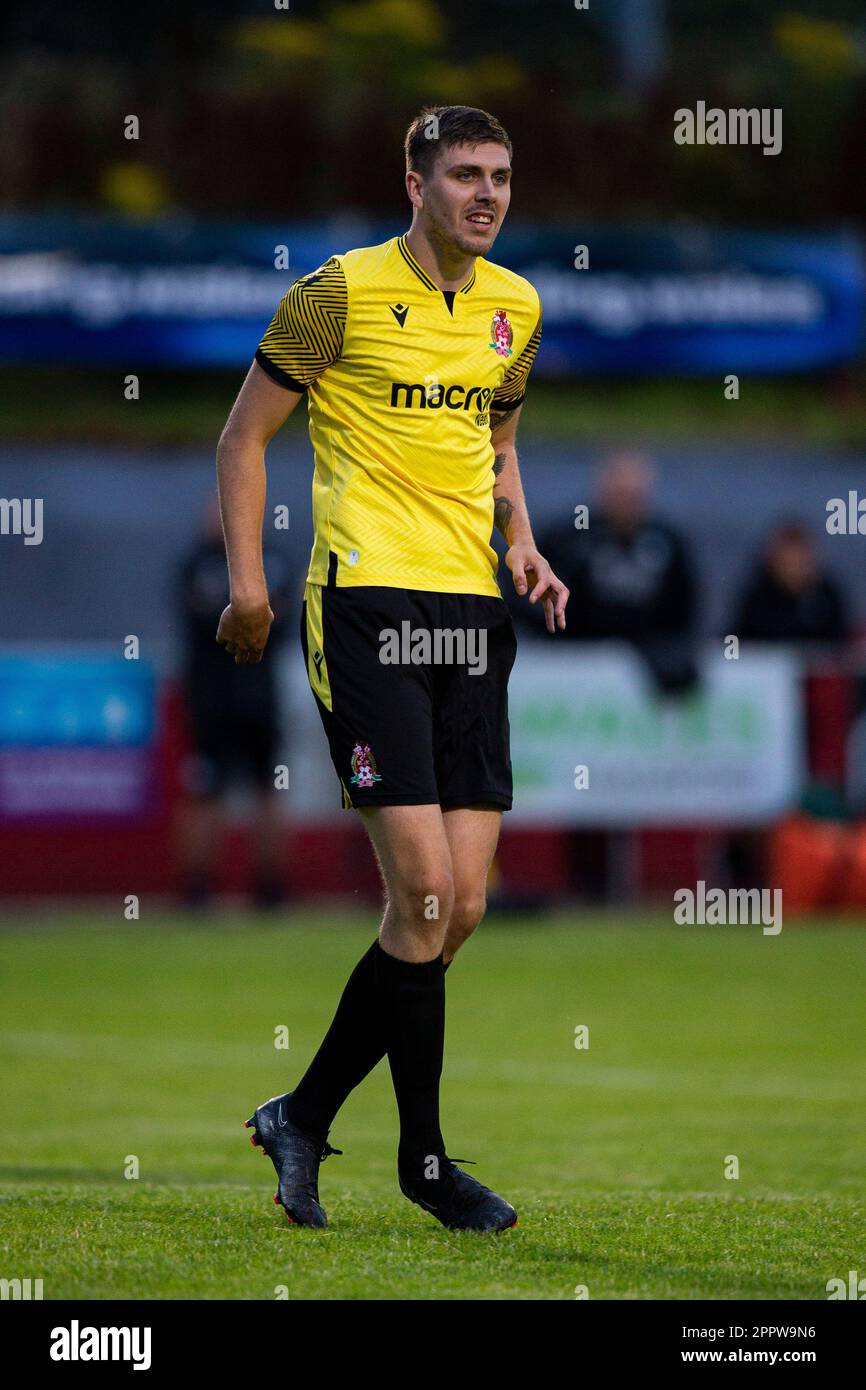 Kris Evans of Briton Ferry in action.Briton Ferry Llansawel v Swansea