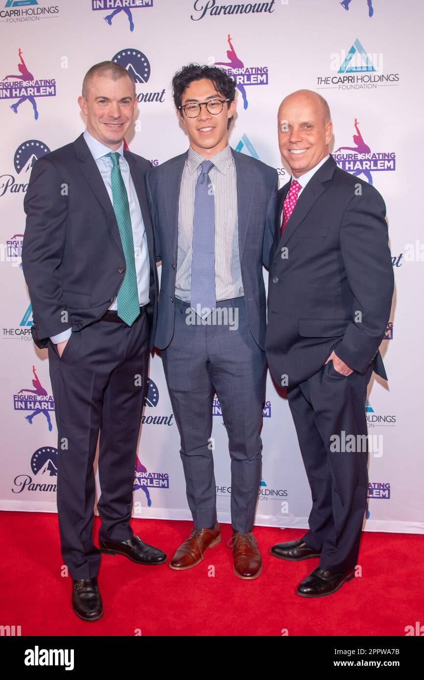 Timothy Goebel, Nathan Chen and Scott Hamilton attend the Figure