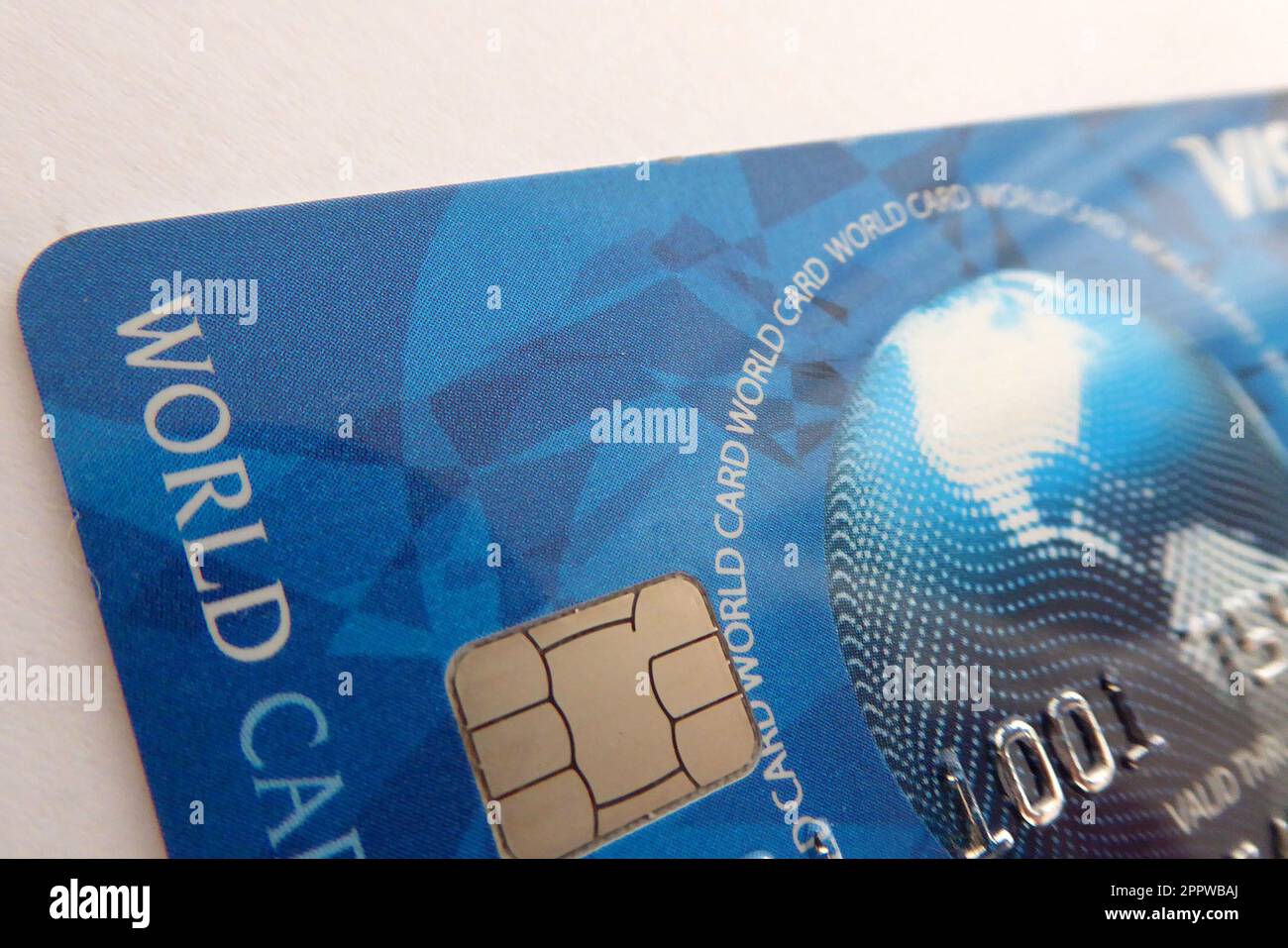 World Card / Credit Card / Kreditkarte Stock Photo