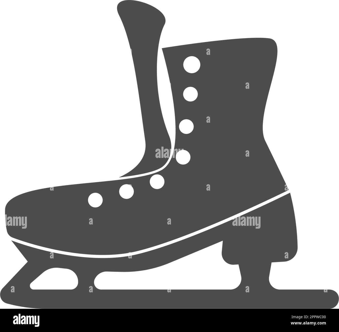 Ice skate shoes icon logo illustration template Stock Vector Image